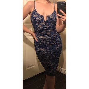 Blue Lace Spaghetti Strap Dress WORN ONCE